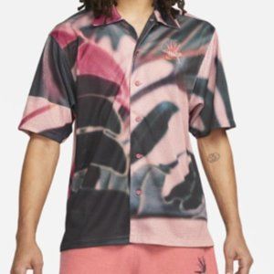 Nike Resort Hawaiian Mesh Shirt - Pink/Black/Green
